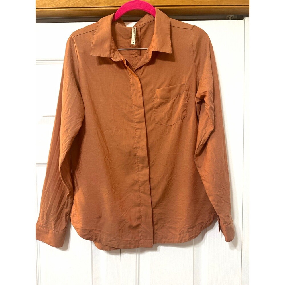 KÜHL Women’s Rust Brown Long Sleeve Button-Up Shirt – Size Small